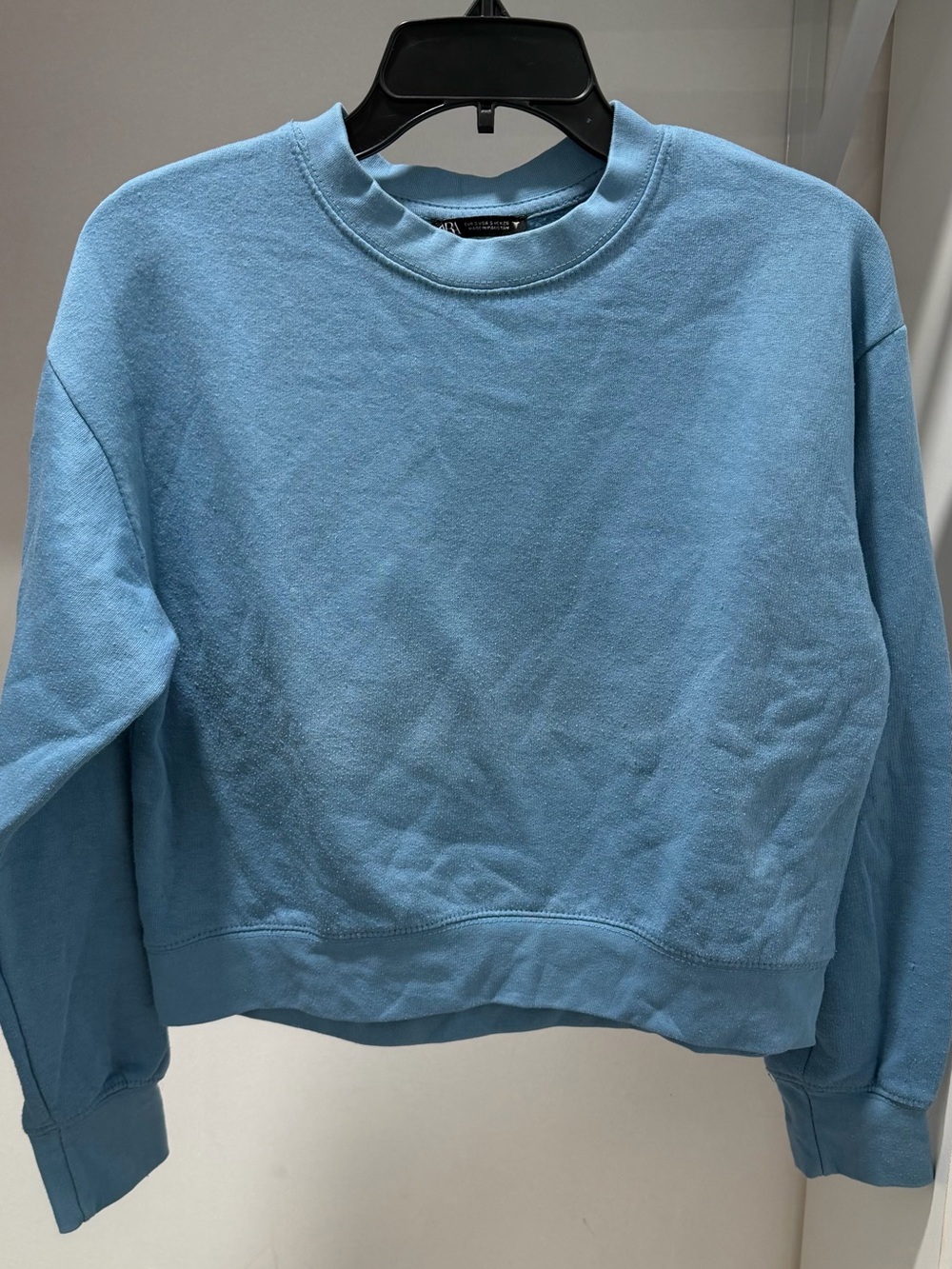 Zara Light Blue Crewneck Sweatshirt